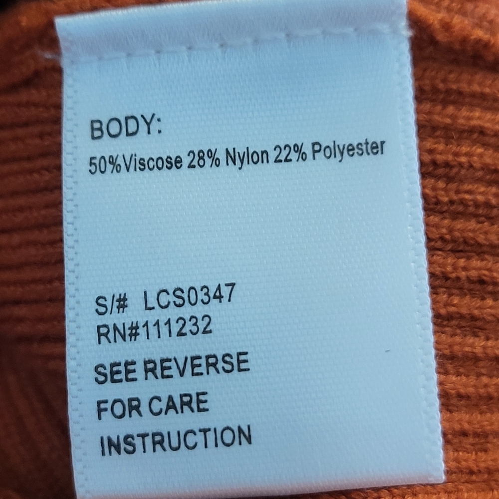 NWT Lucca Alexandra Orange and Pink Cut-Out Ribbed Midi Dress - Picture 8 of 8